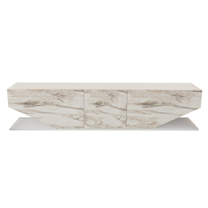 Hanah Home Soporte para TV Blanco Mármol Hanah Home Soporte para TV Blanco Mármol